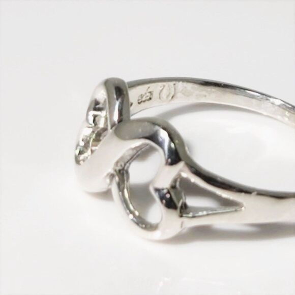 Infinity Hearts Ring in Sterling Silver Size 6 - Picture 6 of 8